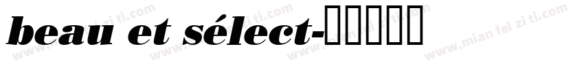 beau et sélect字体转换